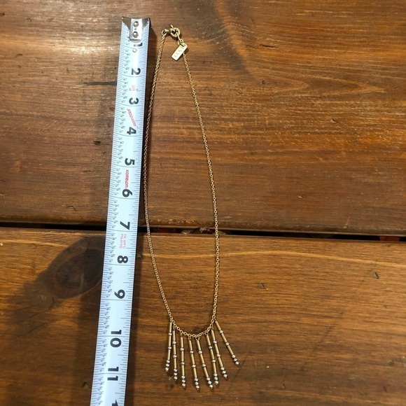 NWOT Madewell 1937 Silver and Gold Beaded Fringe Necklace - Picture 5 of 5